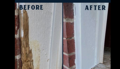 Before and after gutter installations