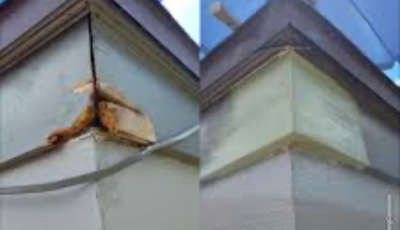 Before and after gutter installations